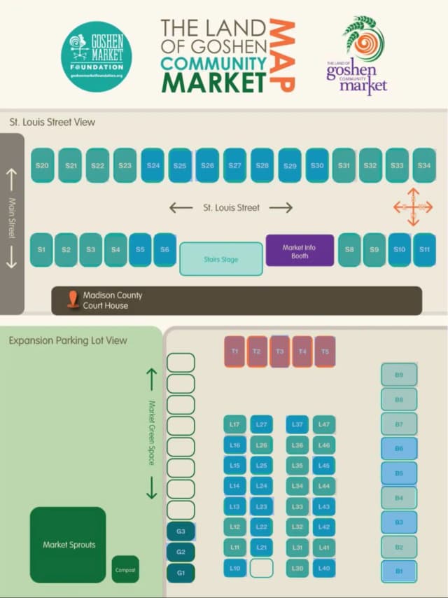 Goshen Market Vendor Map