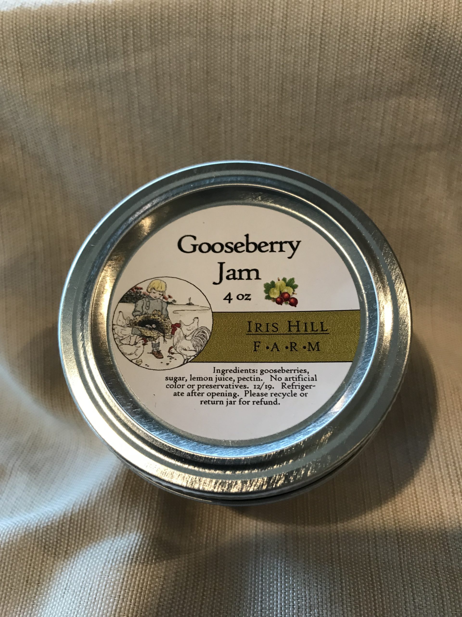 Gooseberry Jam, 4oz.